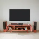 Console Télé Ouaga en Makoré — vue latérale