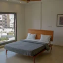 Lit Cotonou en Makoré (90cm) — vue de face
